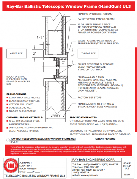 Telescopic Window Frame (handgun)